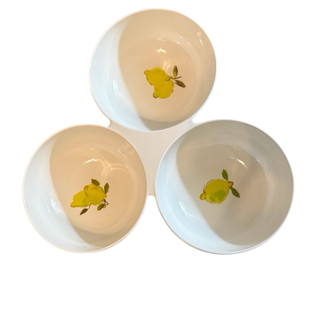 Kate Spade New York Melamine trio bowl chips and dips peanuts mints.